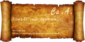 Csetényi Andrea névjegykártya